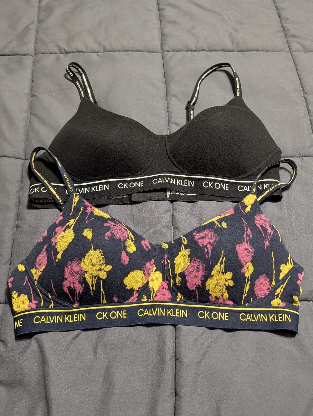 🔥🔥Bundle Deal 2 CALVIN KLEIN CK One Cotton lightly lined Bralettes Size XL